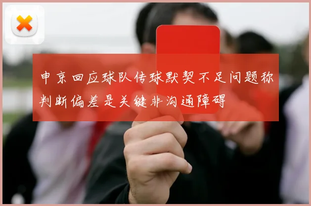 申京回应球队传球默契不足问题称判断偏差是关键非沟通障碍